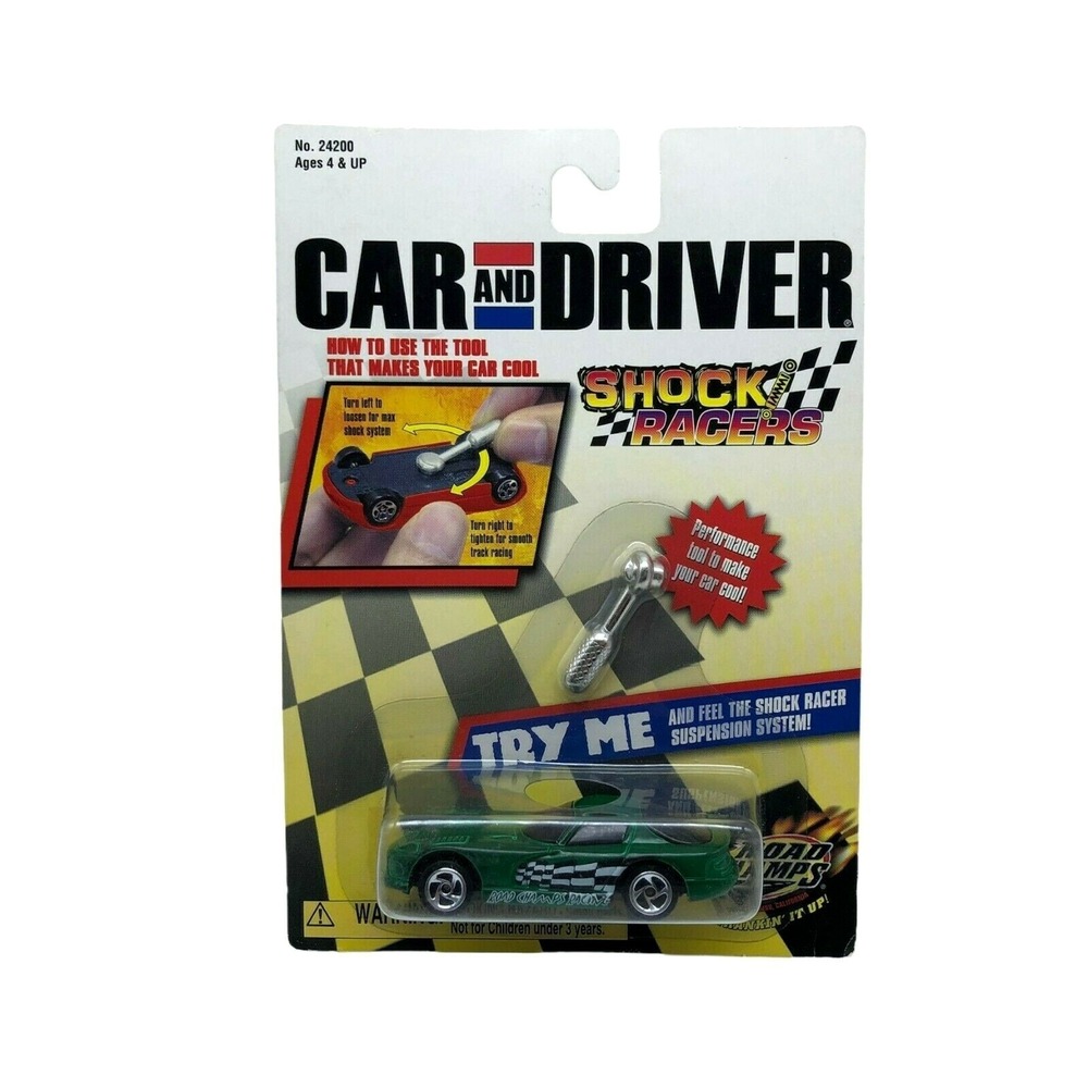 Road Champs Car and Driver Shock Racers 2000 '00 Chevrolet Chevy Corvette 1/64